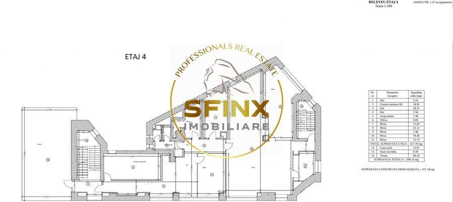 INCHIRIATA-Cladire S-P-5E+TERASA-UNIRII-2305mp-2 minute metrou UNIRII - 7