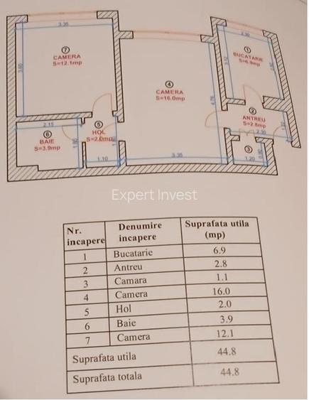 Apartament 2 camere - parter - Central - Vasile Milea - 1