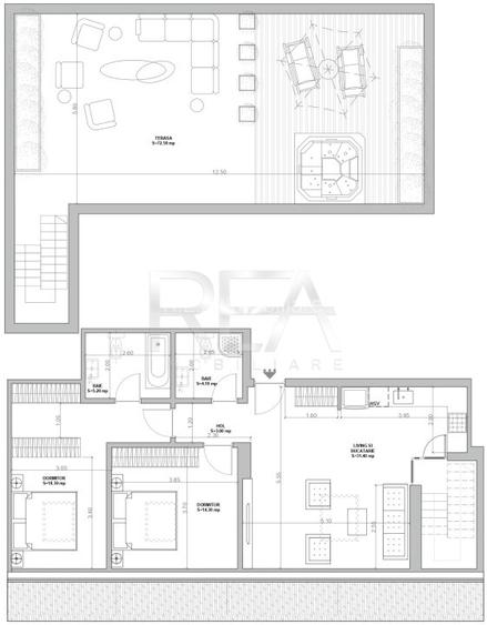 Penthouse cu terasa rooftop Ultracentral - Tepes Voda 152 - 12