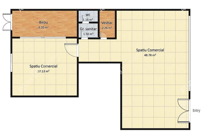 Spatiu comercial 100 mp utili 9 ml vitrina 2 intrari Valea Aurie Sibiu - 4