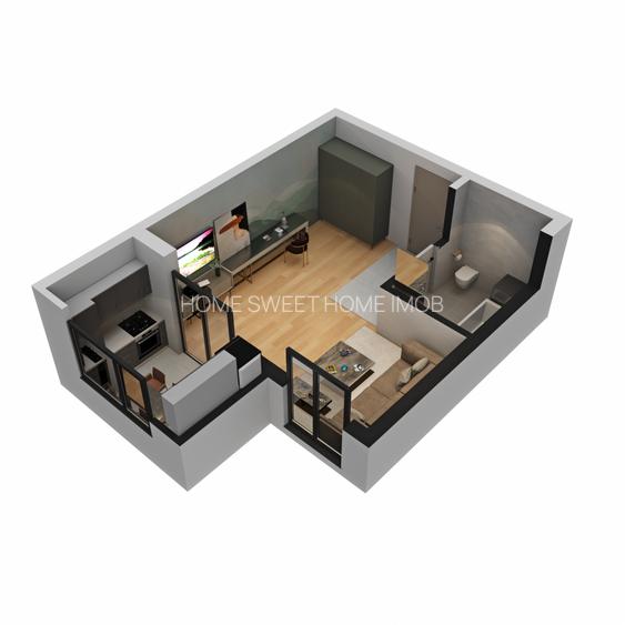 Garsoniera | Militari Residence | Comision 0 | 2025 | 39 mp - 1