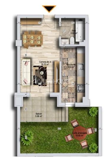 |Garsoniera cu gradina proprie|Metrou Pacii|Bloc Exclusivist|Mutare Imediata| - 7