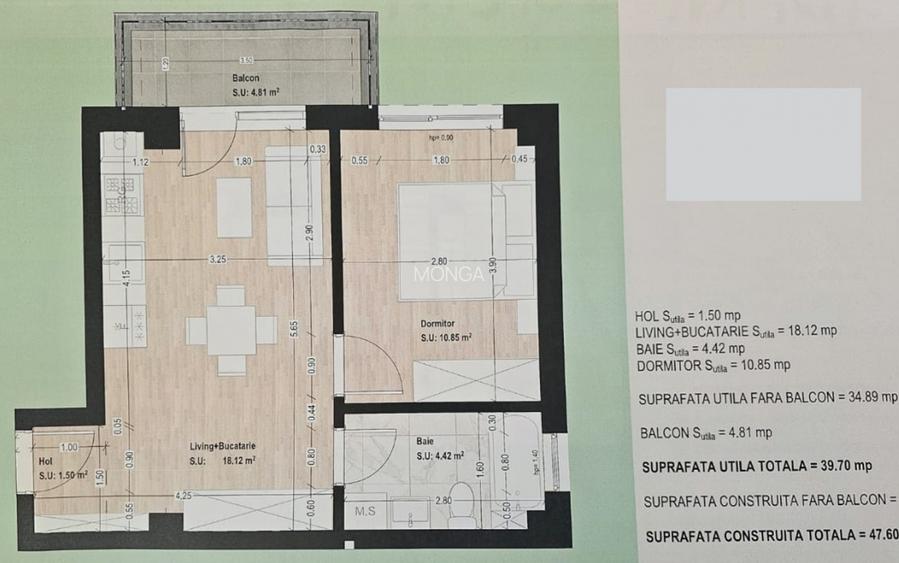 Apartament 2 camere Demisol 40mp | 0 comision | Otopeni Avram Iancu | Parcare - 2