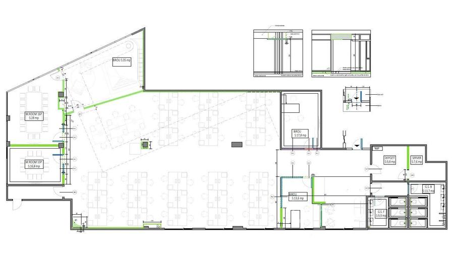 Spatiu servicii in cladire de birouri 440 m2 finisat la CHEIE,  Europa - 23