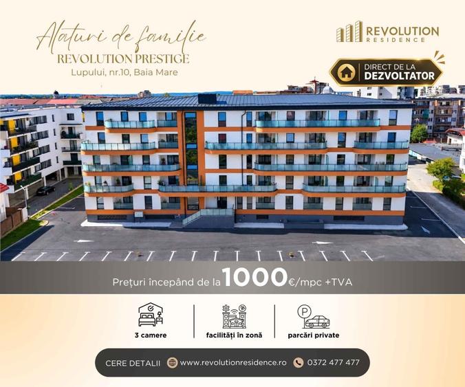 NEW! COMISION 0% - Apartamente 3 camere - str. Lupului nr 10, Baia Mare