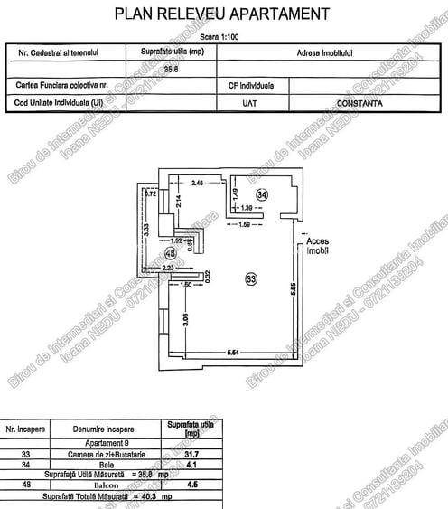 ►Campus OVIDIUS Garsoniera Decomandata 40,30m² Mobilata Utilata Centrala - 12