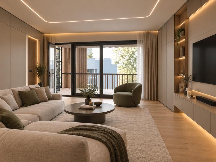 Apartament de 3 camere în imobil cu arhitectura contemporană în Dorobanți