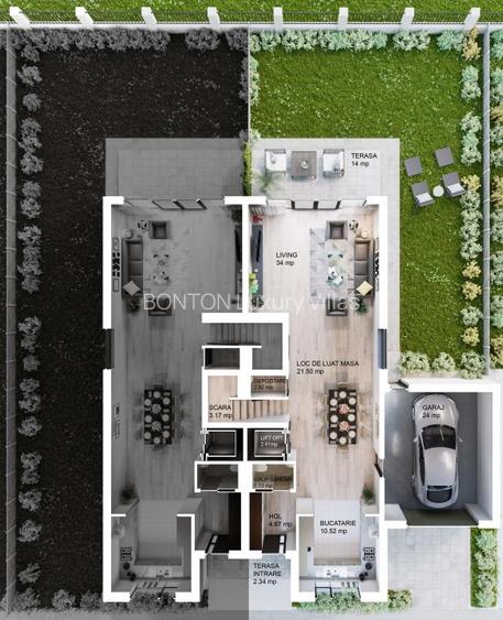 Dezvoltator Bonton Villas Pipera, 7 Cam, Vila cu Garaj Faza 2, Finalizata - 3