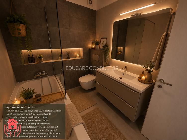 SISESTI-2 camere mobilate, 2 bai, terasa cu vedere lac, bloc boutique, parcare! - 10