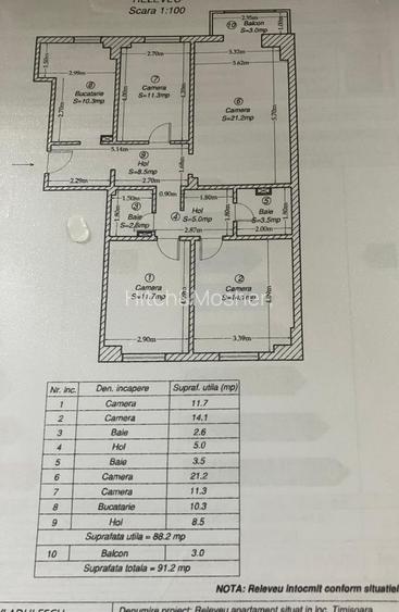 Apartament 4 camere, decomandat, 89 mp – Complex Studențesc, - 1