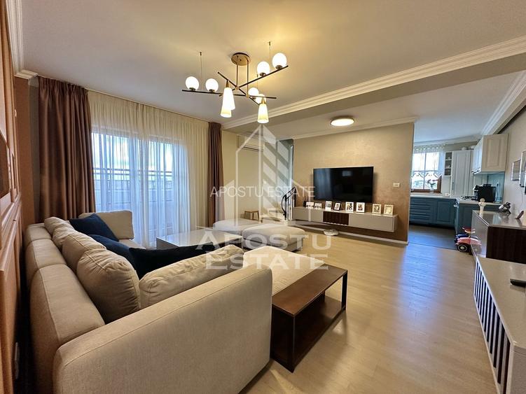 Penthouse 4 camere de vanzare, 2 bai complet mobilat si utilat - Giroc - 3