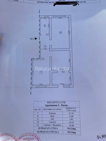 Proprietar | Apartament 2 camere + dining, curte proprie 58 mp și parcare | Buci - 13