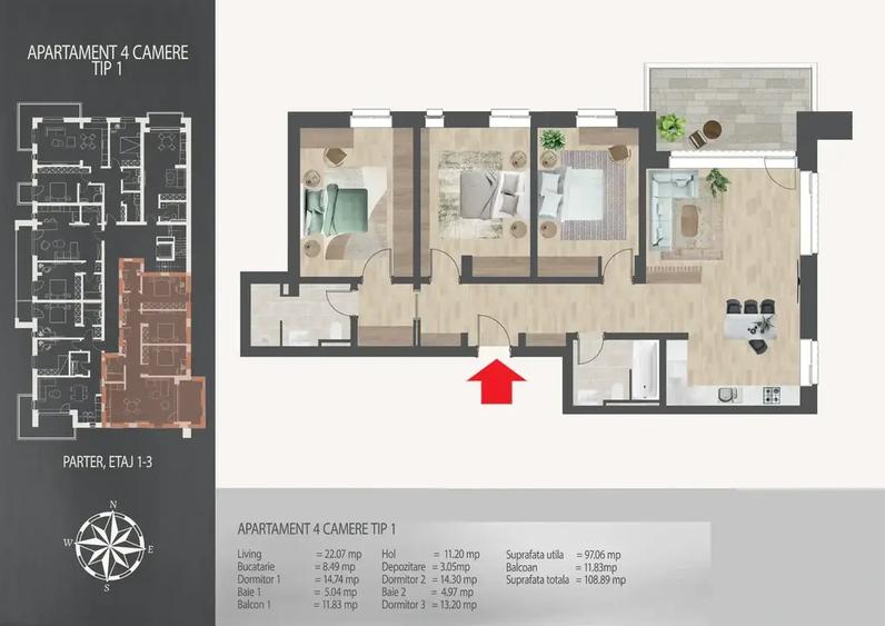 Direct Dezvoltator - Apartament 4 Camere - Langa Metrou
