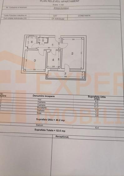 Apartament 2 Camere de Vânzare in zona Tomis Nord - Cireșica | Decomandat