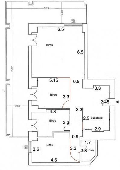 Spatiu de Birou/ Upground 185 mp (120mp+Terasa 65mp)/ Parcare+Boxa/ Metrou 50 m