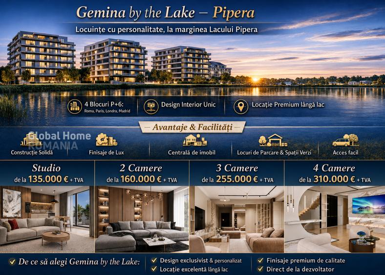 Gemina by the Lake | Studio Premium | Pipera Plaza | Rond OMW