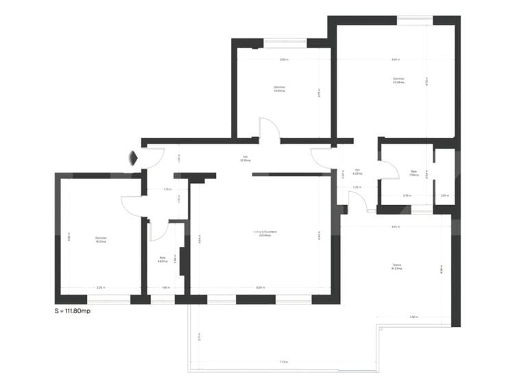 Penthouses 4 camere, 116 mp utili + terasă, zona Ghirodei