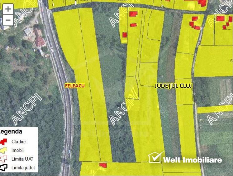 Teren pentru constructii, 6496 mp, cu PUZ aprobat, Feleacu
