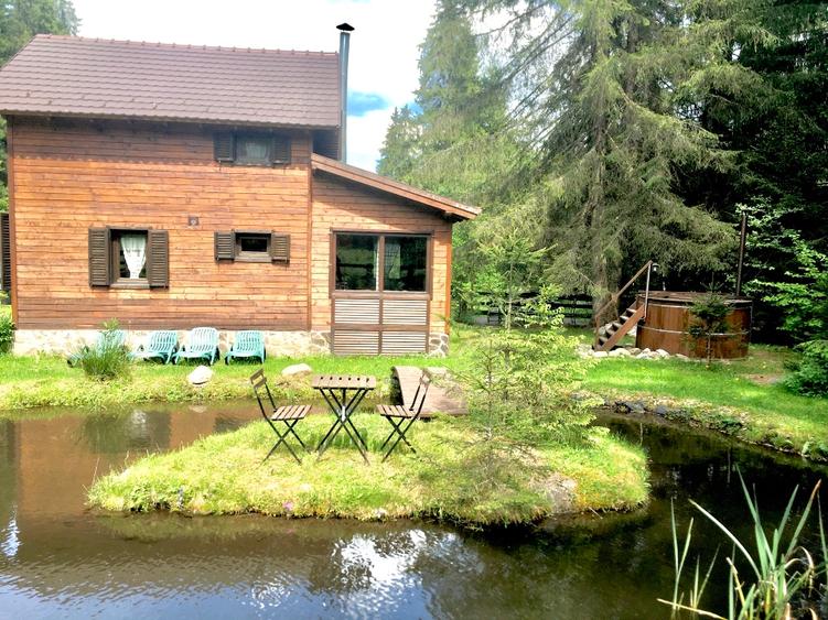 Casa din lemn pe marginea paraului Borzont