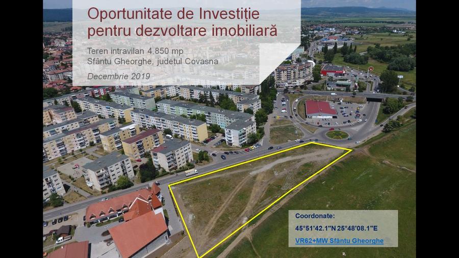 Proprietar vand teren intravilan  Sf.Gheorghe – 4.805 mp