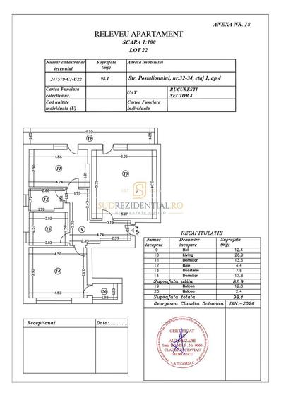 Apatament 2 camere, Str. Poștalionului, 67 mp, Pret Promoțional! - 1