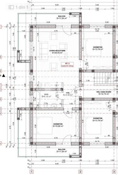 Apartament cu 3 camere, semidecomandat, etaj 1, zona Lidl din Giroc - 7