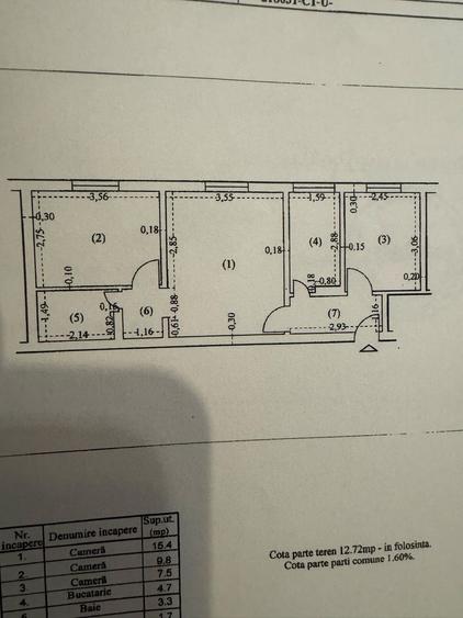 Apartament cu 3 camere de vânzare – Strada Huedin, Berceni