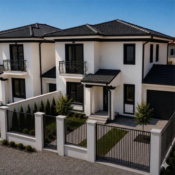 Duplex modern în Dumbrăvița despărțit prin garaj - 5 camere + garaj