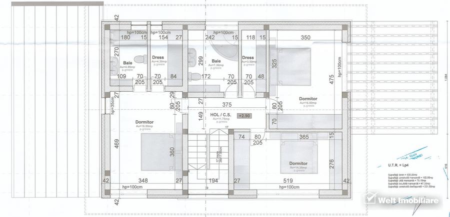 Casa individuala, 160mp utili, 5 camere, teren 630 mp, garaj, terasa – Popesti