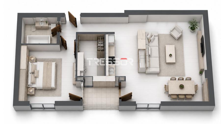 ✔️2 camere / 60 MP ☀️ Campus Universitar Constanța ✔️ Parcare inclusă