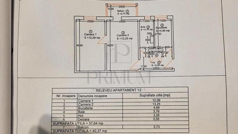 Tipografilor - 2 Camere - Etaj 2 - Centrala proprie - Semicentral