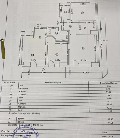 Apartament mare recompartimentat in doua spatii locative