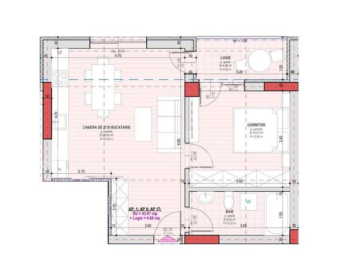 Apartament cu 2 camere finisat la cheie zona Brana din Selimbar - 3