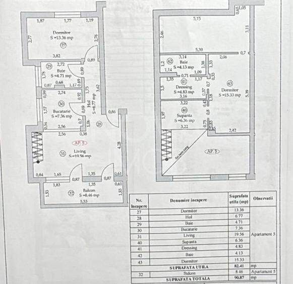 Apartament 3 camere, 2 bai - Ansamblul Davinci - Comision 0%