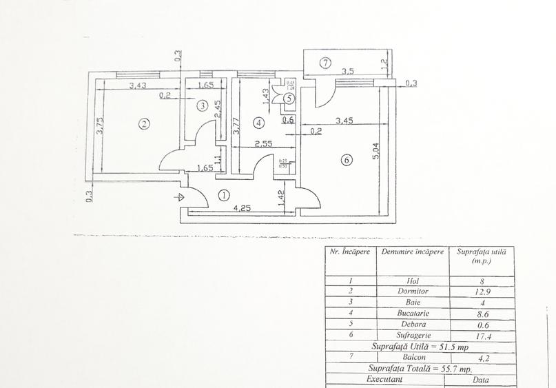 Apartament 2 camere, etaj 4, zona Darmanesti