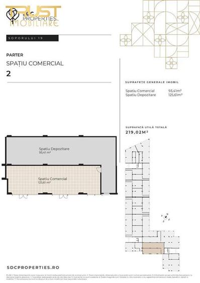 Spatiu comercial l 220 MP l Semifinisat l Str. Soporului