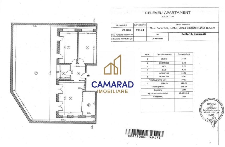 Penthouse spectaculos - 3 camere cu terasa 121 mp | Dristor – Vitan