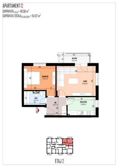 NOU - Apartament 2 camere decomandat LA CHEIE!