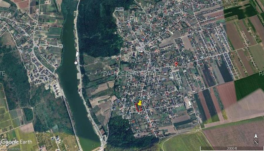 Teren intravilan, 1261 mp,  Aroneanu cu autorizatie de construire - 2