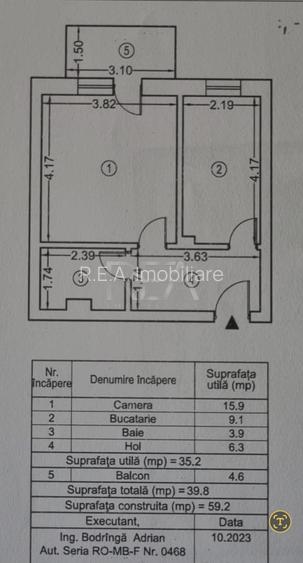 Garsoneria | Complexul Rezidențial Exigent Faza 5 | etaj 9 - 8