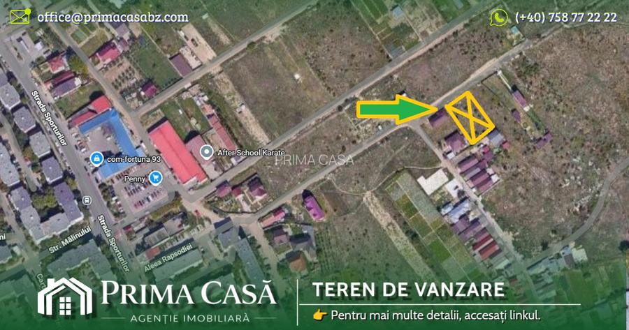 Teren intravilan ~ zona Brosteni / Penny Market ~ S=1071mp ~ d=25m ~ Pret: 100€/ - 2