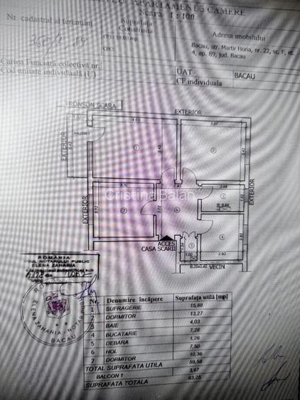 PROPRIETAR: 3 Camere decomandate | Etaj 4 /4 | locatie grozava !! Bacau, Str. Ma - 4