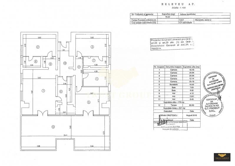 Penthouse 4 Camere Floreasca 180mp | Terasa 80 mp | 2 locuri de parcare  - 30