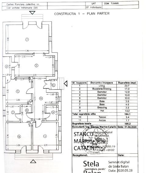 Casa pe parter individuala noua de vanzare Tunari, 4 camere, teren 411mp - 10