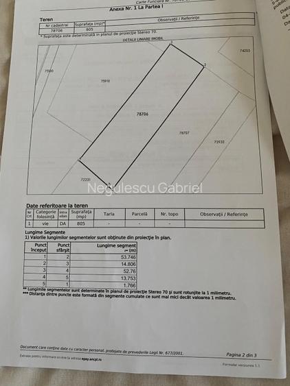 Teren intravilan 805 mp + proiect casa aprobat cu toate utilitatile - 2