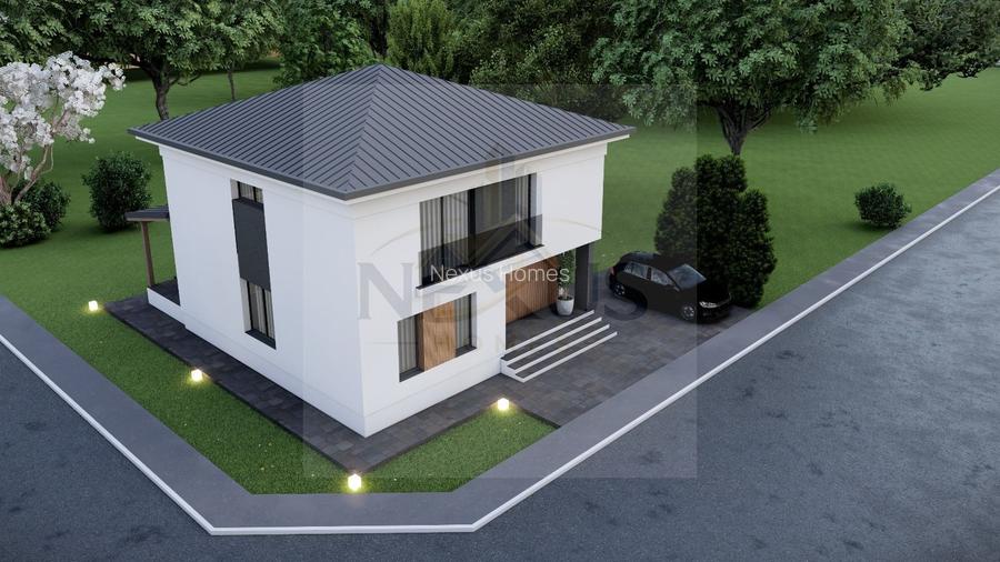 Casă P+1 (finalizare 2026) | 4 cam., 3 băi | 128mp utili | Teren 400mp - 10