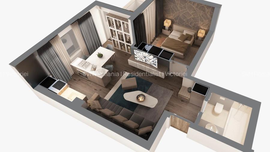 REA1027619 Apartament 2 camere Pipera loc de parcare si boxa rond OMV - 9