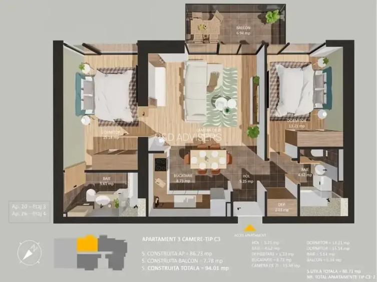 3 Camere | 2 Min. de JW Marriott | Best Residence | Parcare Inclusă - 9