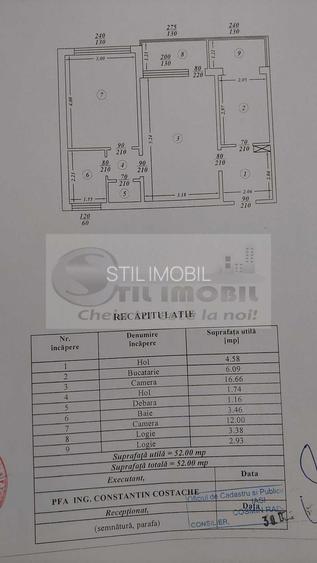 Apartament de vanzare cu 2 camere mobilat 52 mp Podul Ros 110.000 euro - 7