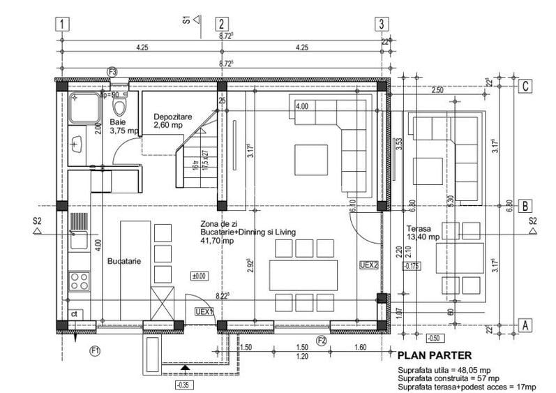 Inchiriere  complex 3 case duplex Domnesti - Teghes, P+S, locuri de parcare - 1